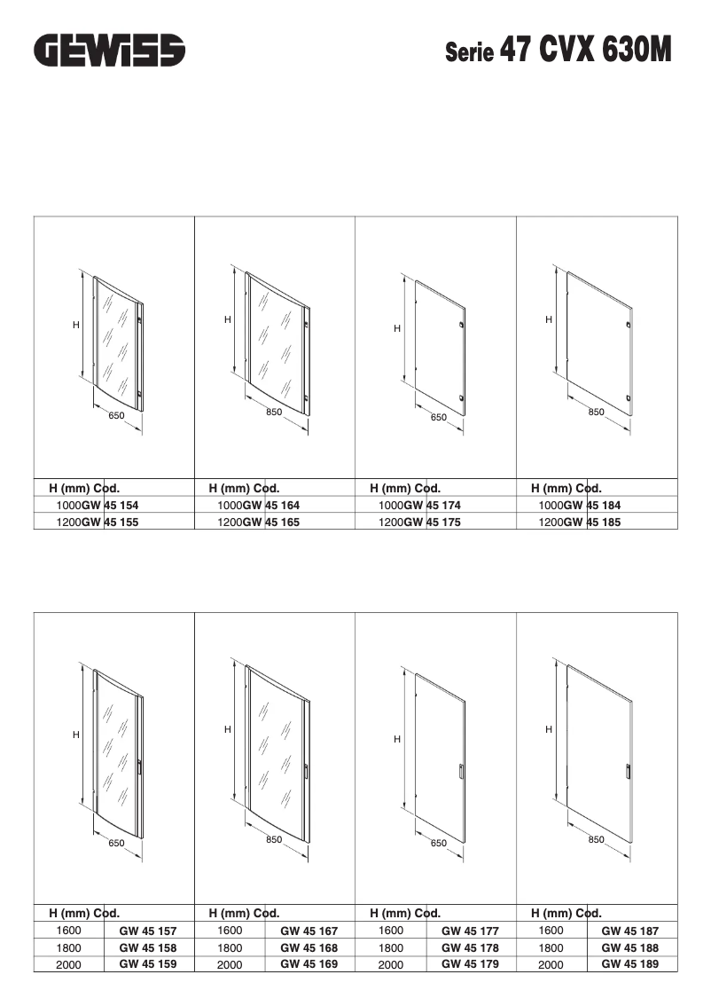 Page 1 de la notice Manuel utilisateur Gewiss GW45154