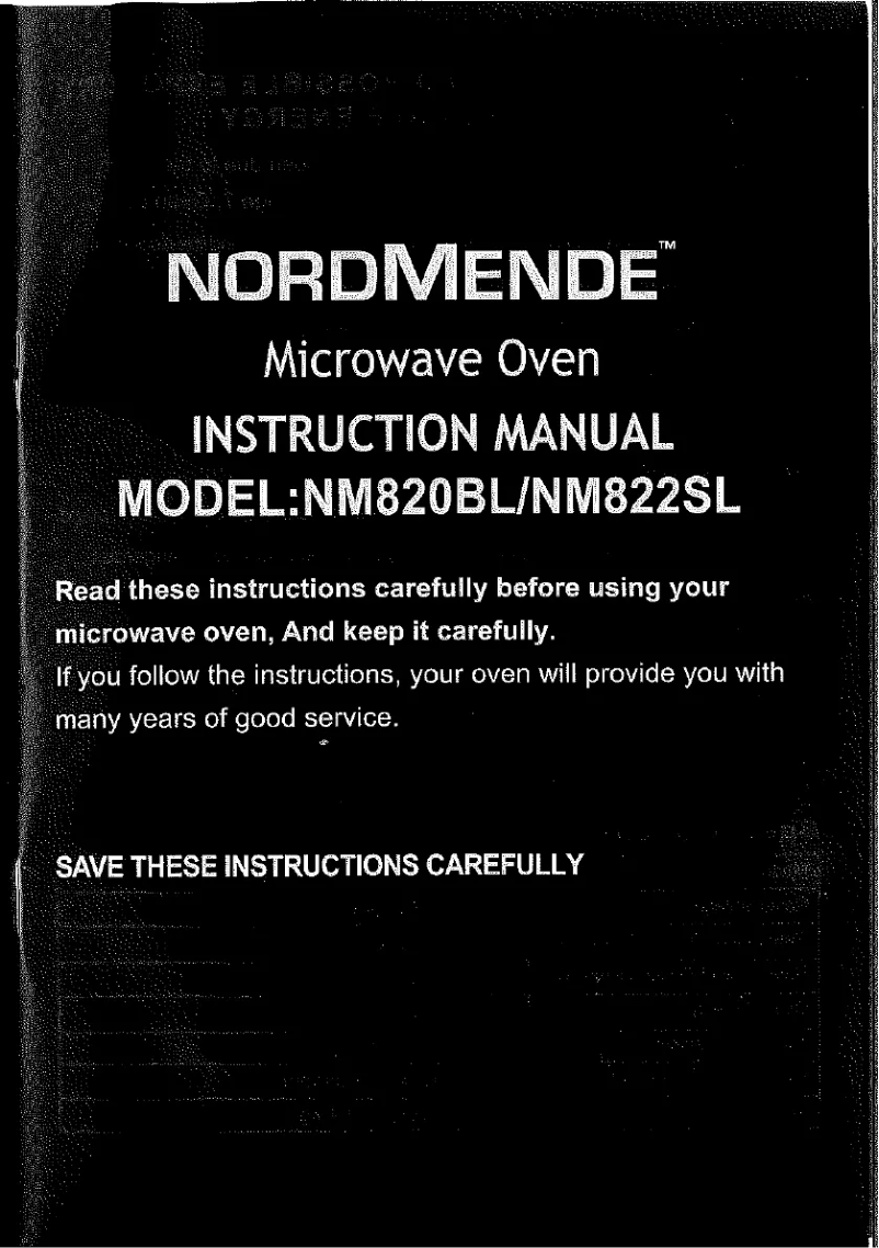 Image de la première page du manuel de l'appareil NM822