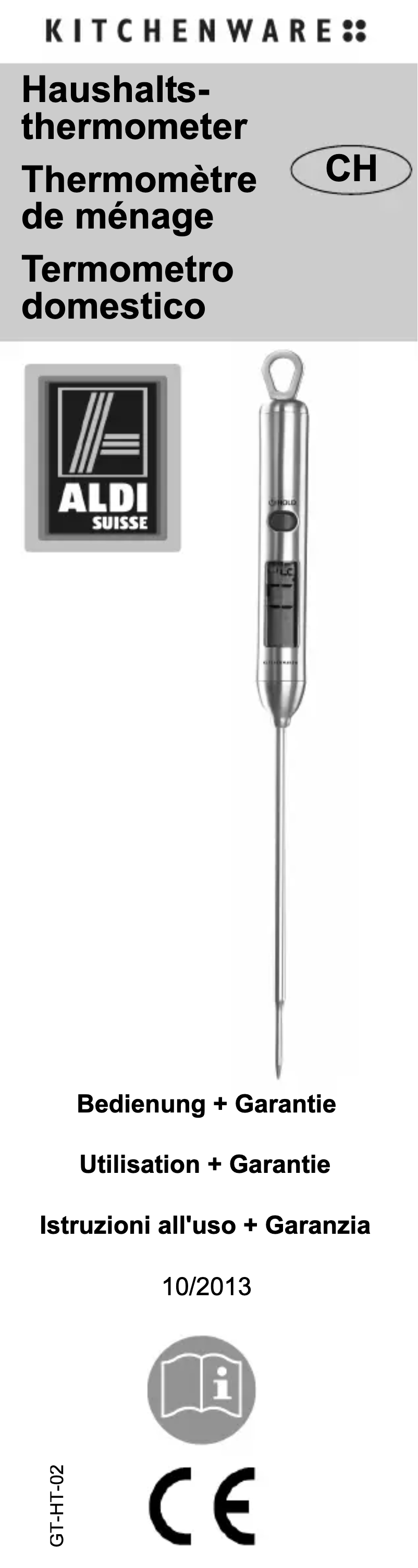 Page 1 de la notice Manuel utilisateur Kitchenware GT-HT-02