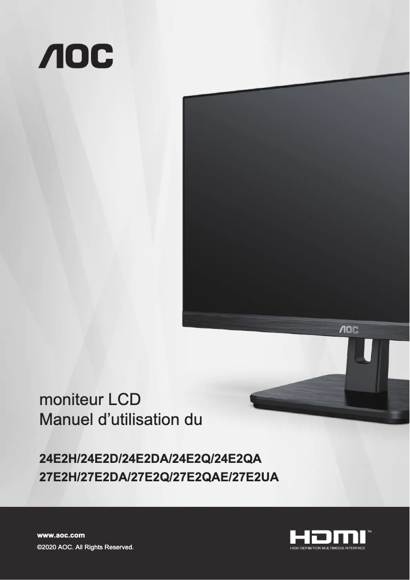 Image de la première page du manuel de l'appareil 27E2QAE