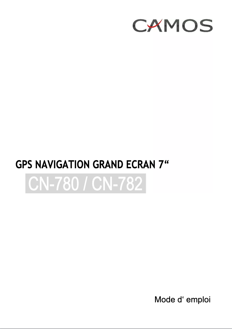 Image de la première page du manuel de l'appareil CN-782