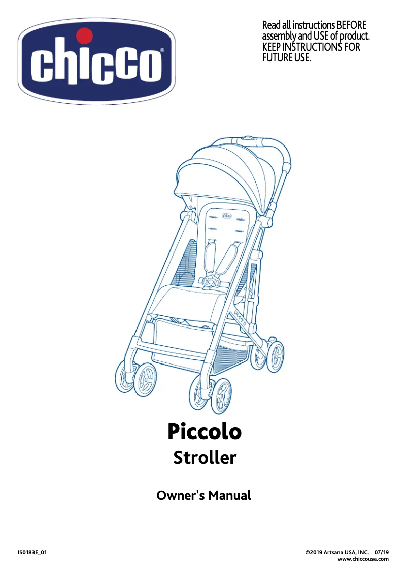 Page n°1 - Manuel utilisateur Chicco Piccolo