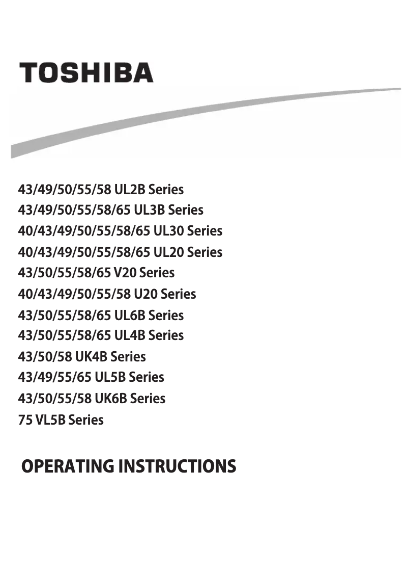 Page n°1 - Manuel utilisateur Toshiba 58UL2B63DB