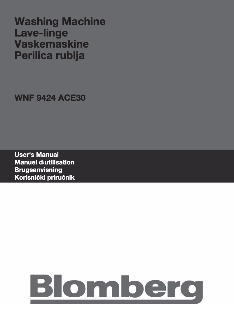 Image de la première page du manuel de l'appareil WNF 9424 ACE30
