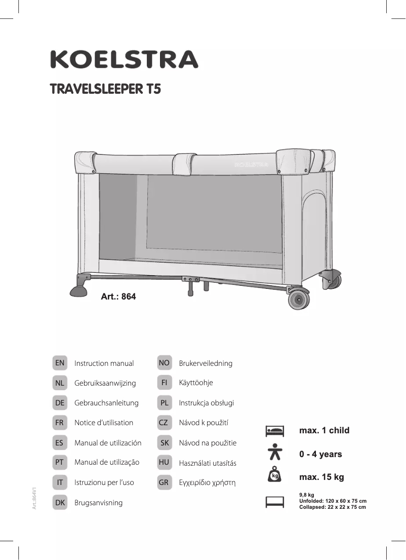 Page 1 de la notice Manuel utilisateur Koelstra Travelsleeper T5