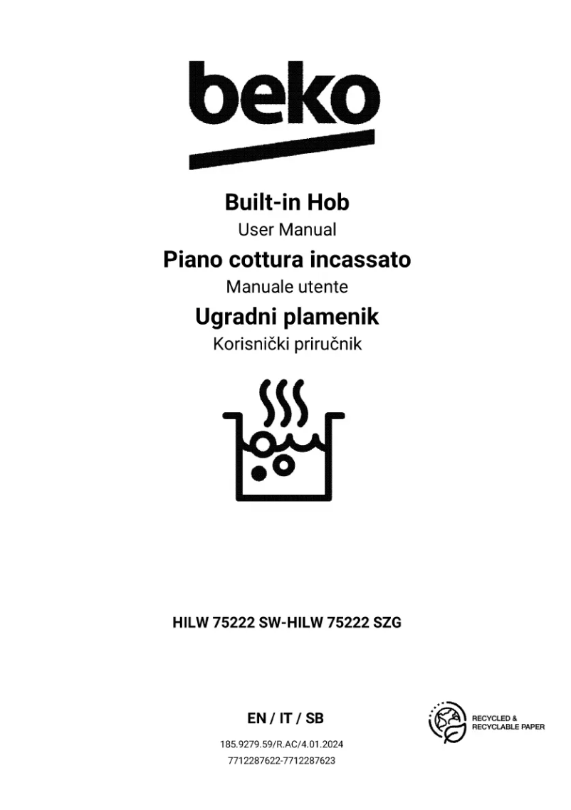 Image de la première page du manuel de l'appareil HILW 75222 SZG