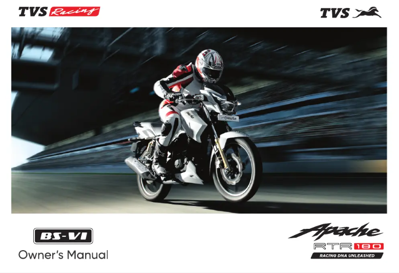 Page n°1 - Manuel utilisateur TVS Apache RTR 180