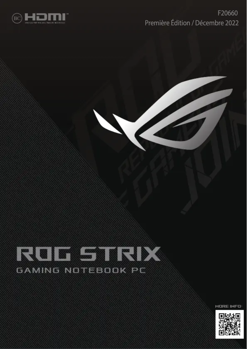 Page n°1 - Manuel utilisateur Asus ROG Strix G17