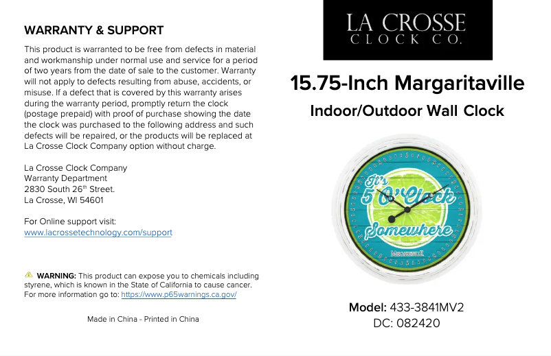 Image de la première page du manuel de l'appareil 433-3841MV2