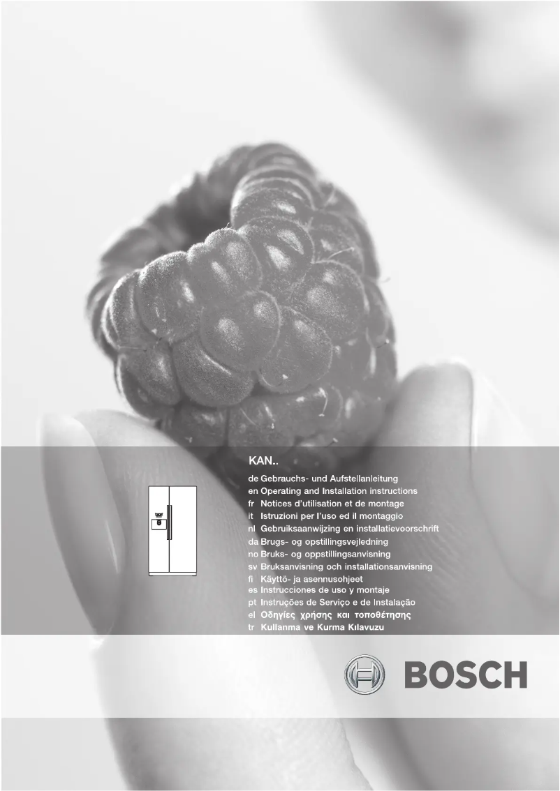 Page 1 de la notice Manuel utilisateur Bosch KAN58P95