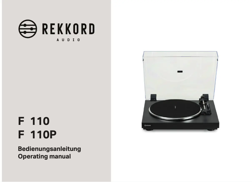 Image de la première page du manuel de l'appareil F110P