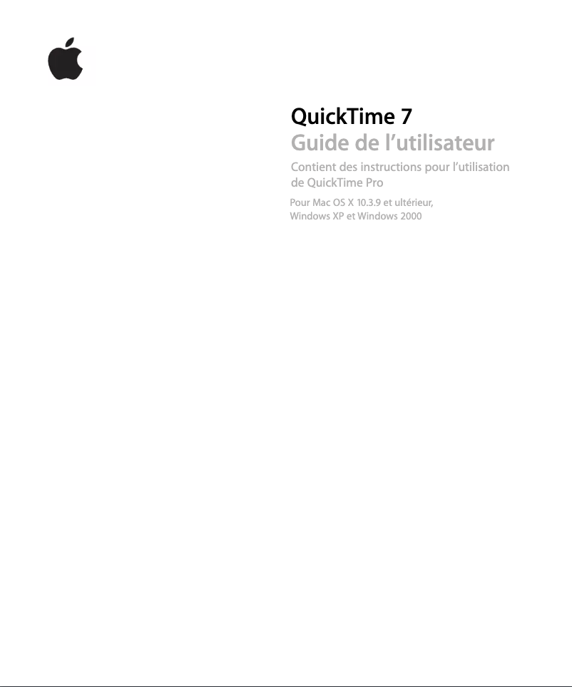 Page 1 de la notice Manuel utilisateur Apple QuickTime 7