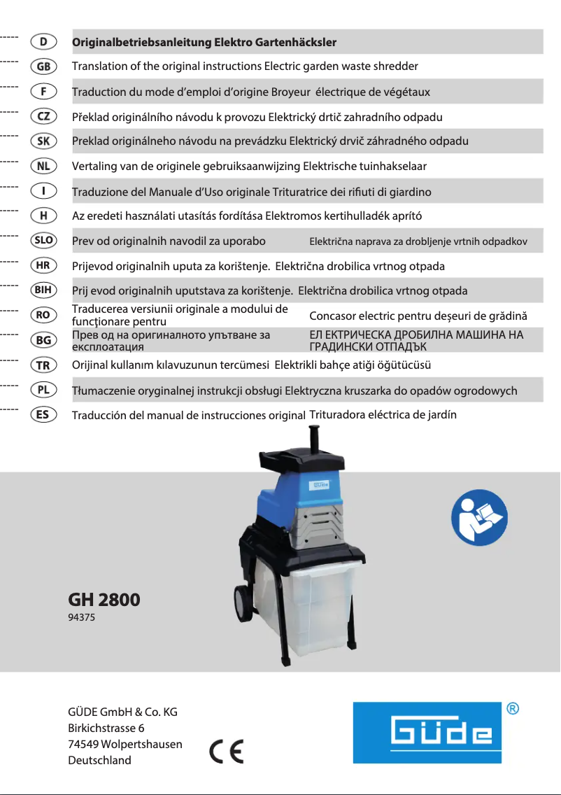 Page 1 de la notice Manuel utilisateur Güde GH 2800 SUPER SILENT