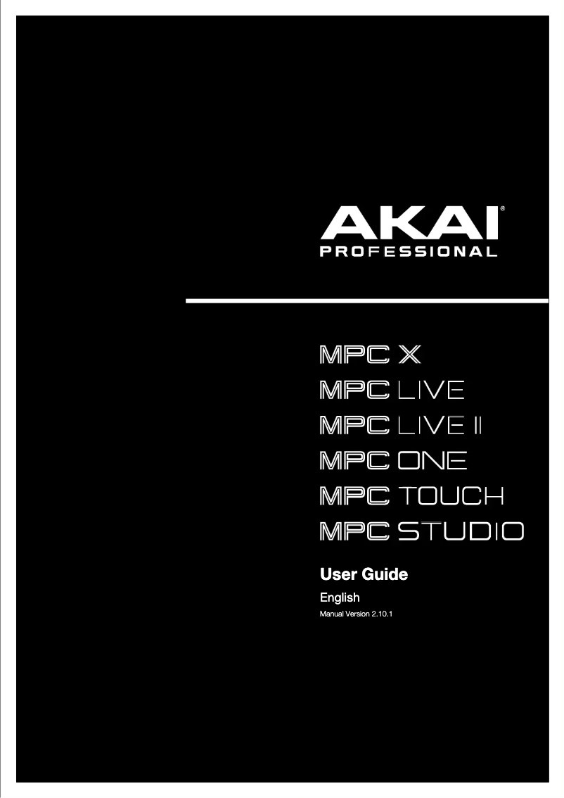 Image de la première page du manuel de l'appareil MPC Studio mk2