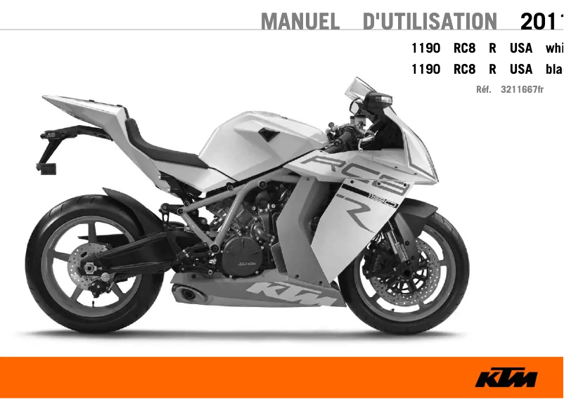 Página 1 del manual Manual de usuario KTM 1190 RC8 R (2011)
