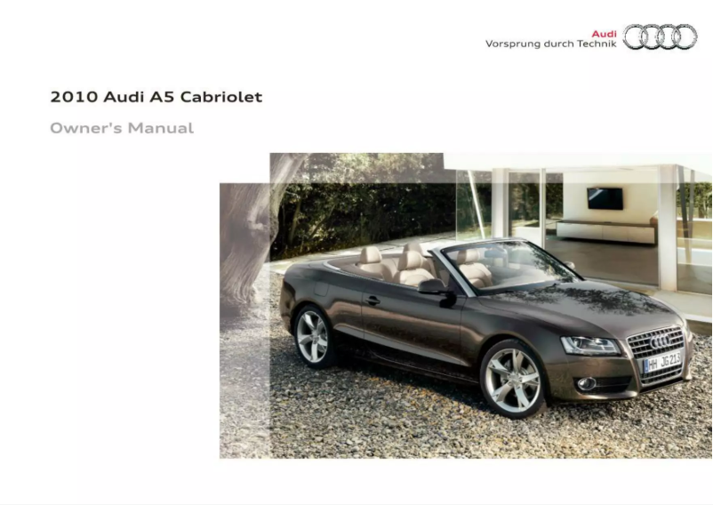 Image de la première page du manuel de l'appareil A5 Cabriolet (2010)