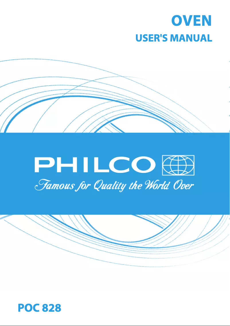 Page n°1 - Manuel utilisateur Philco POC 828