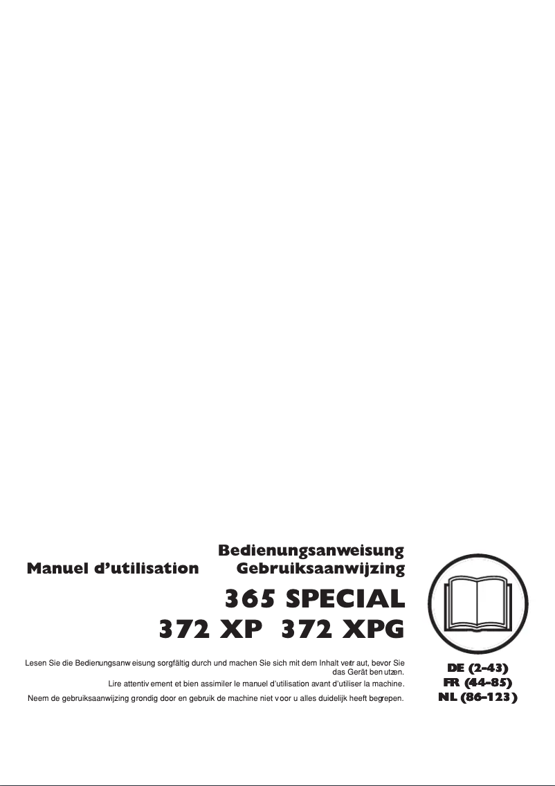 Page n°1 - Manuel utilisateur Husqvarna 365 Special