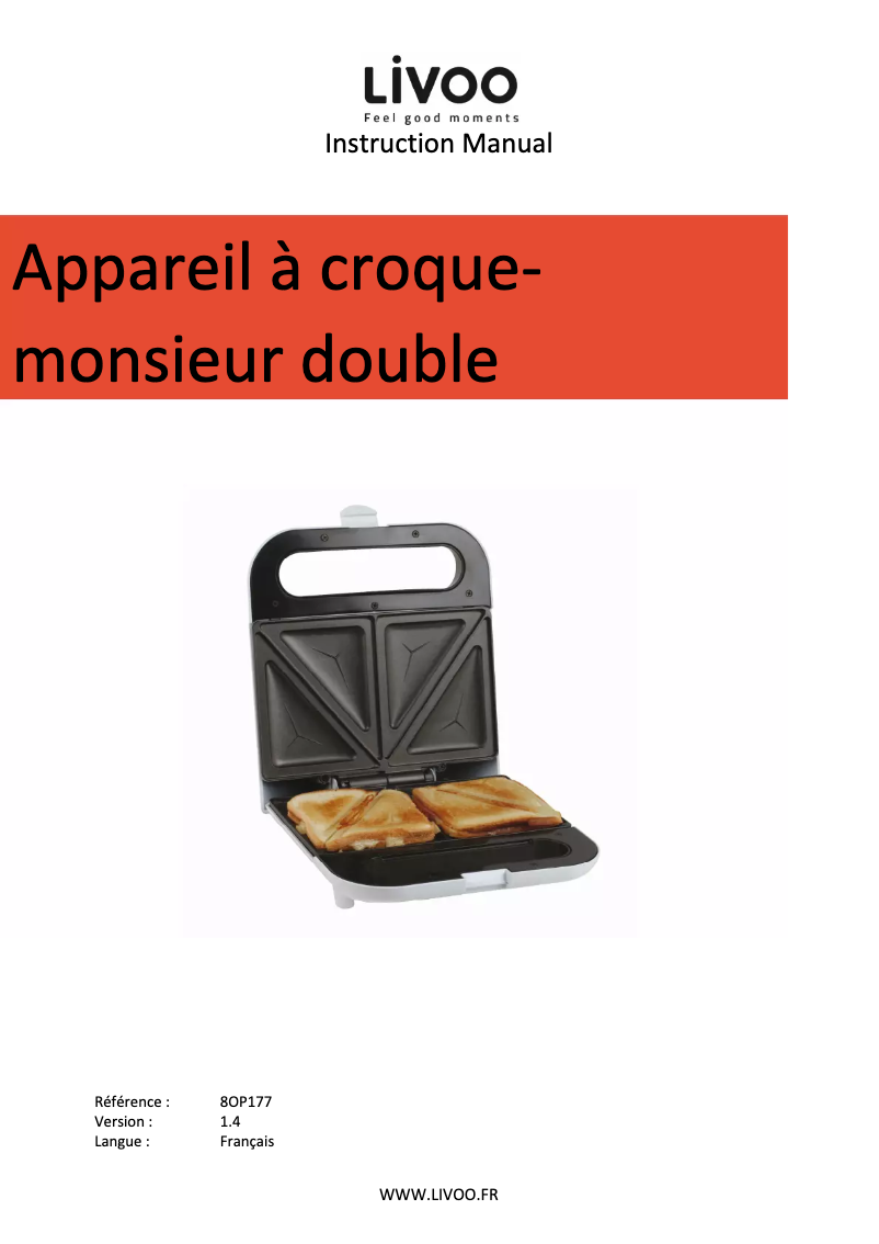 Image de la première page du manuel de l'appareil DOP177