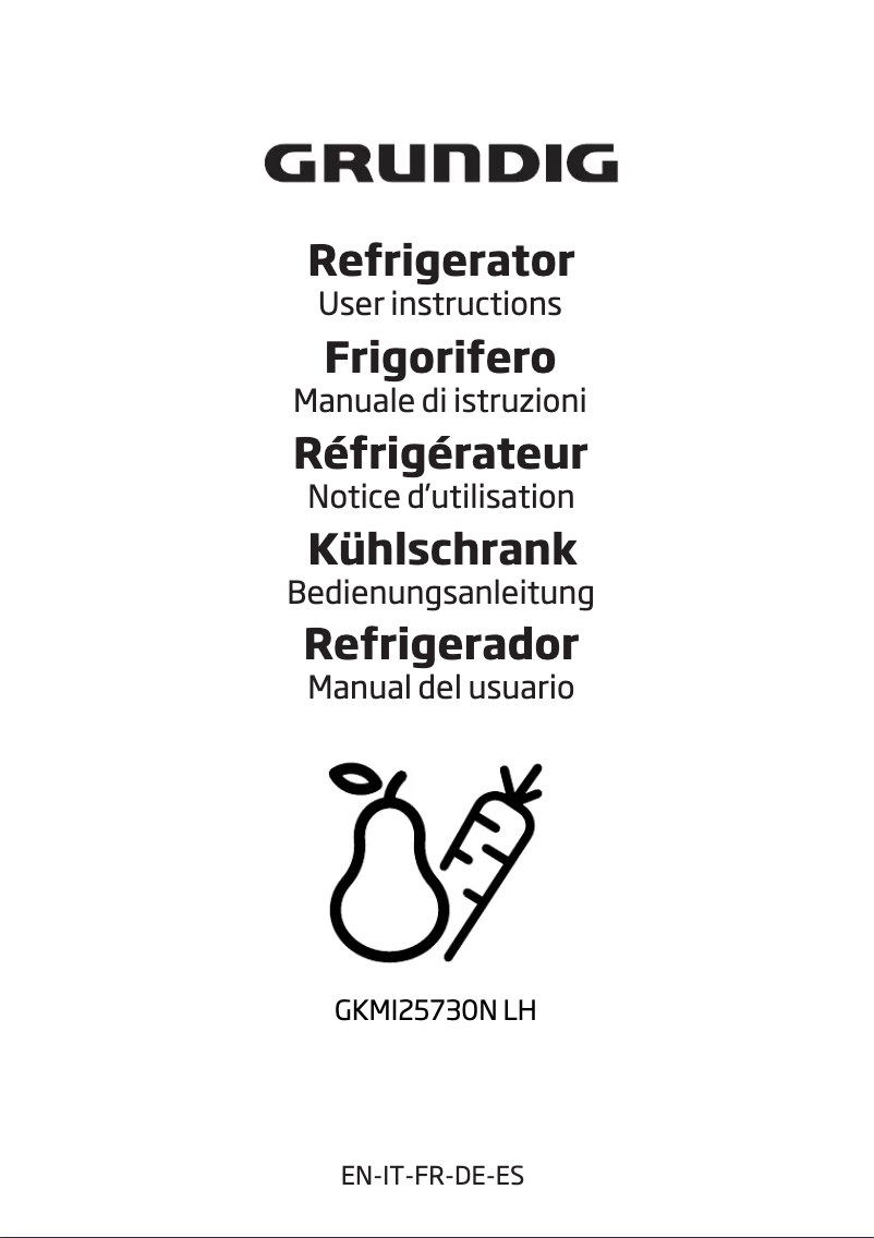 Page n°1 - Manuel utilisateur Grundig GKMI25730N LH