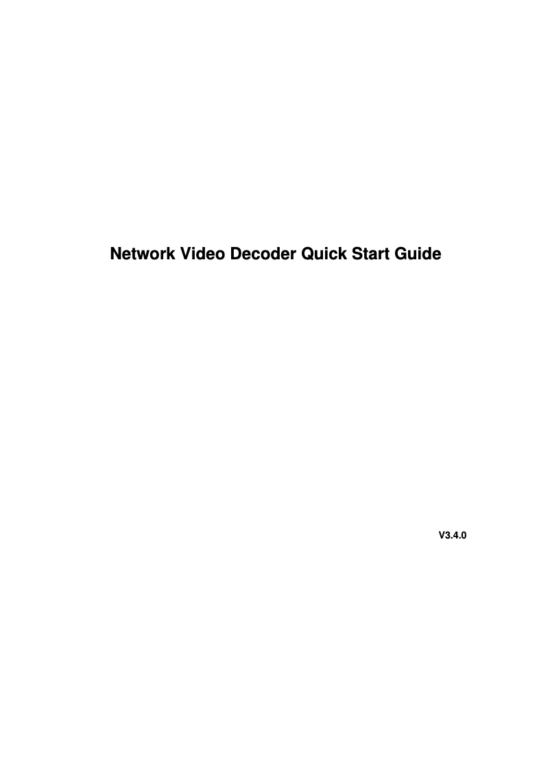 Page 1 de la notice Manuel utilisateur Dahua Technology NVD0905DH-4I-4K