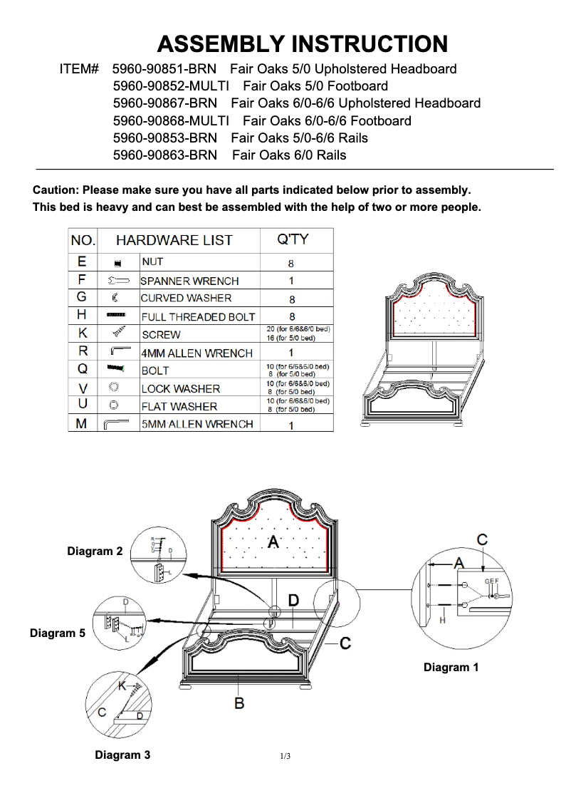 Page n°1 - Manuel utilisateur Hooker 5960-90866-MULTI
