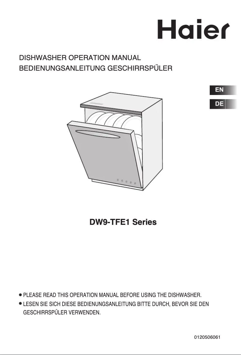 Image de la première page du manuel de l'appareil DW9TFE1