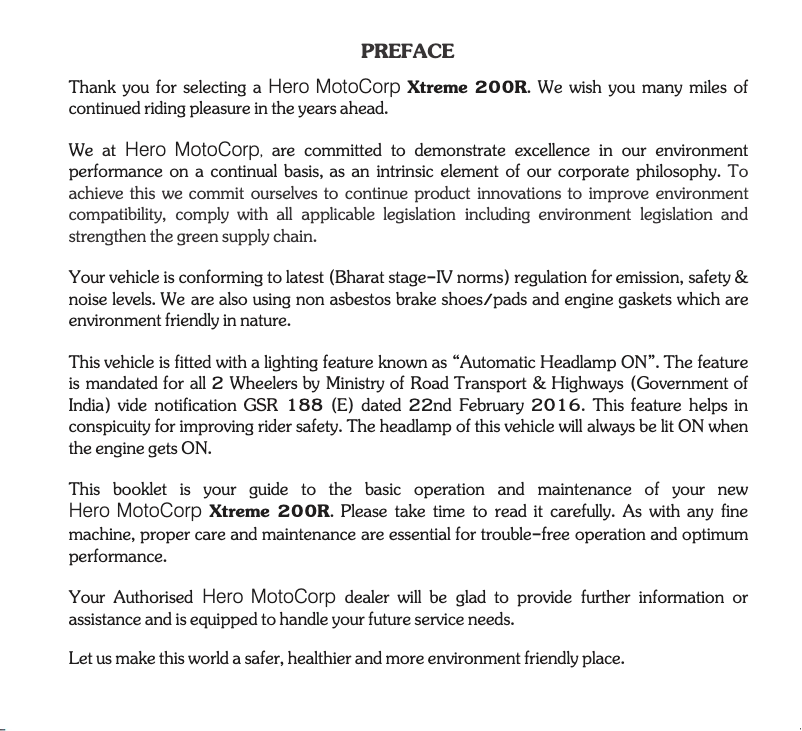 Página 1 del manual Manual de usuario Hero Xtreme 200 (2018)