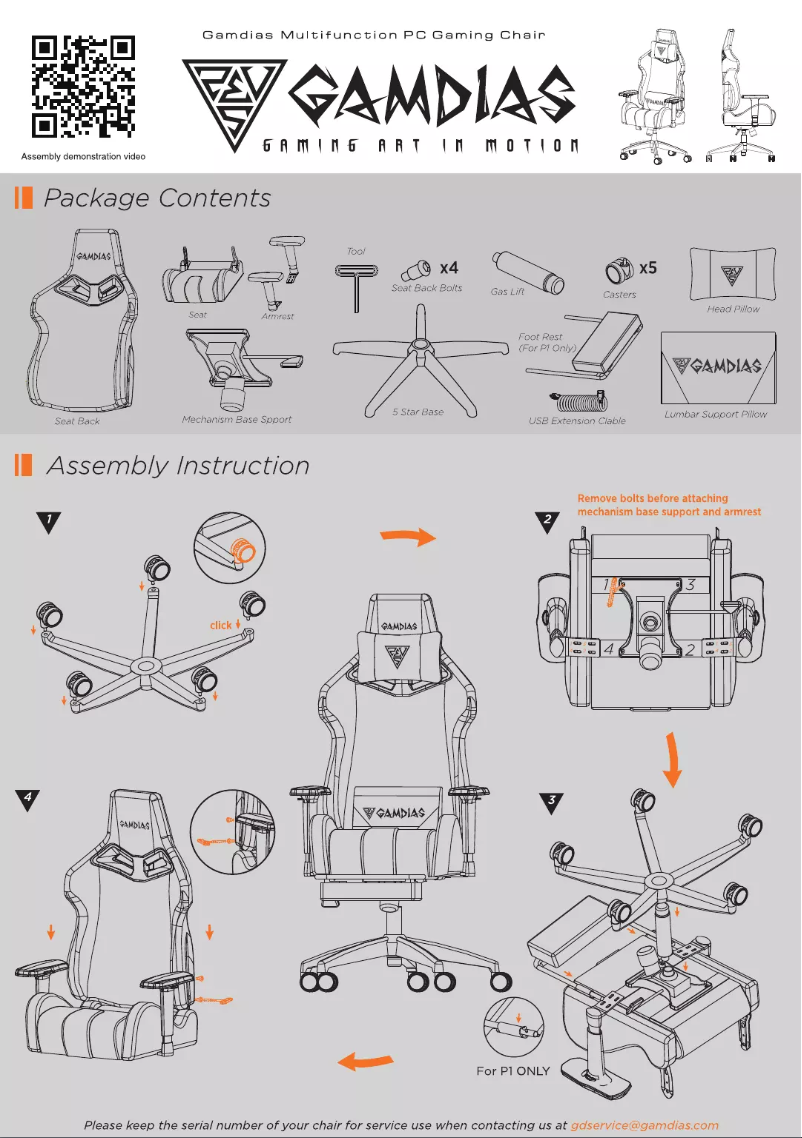 Page 1 de la notice Manuel utilisateur Gamdias Achilles E1 L