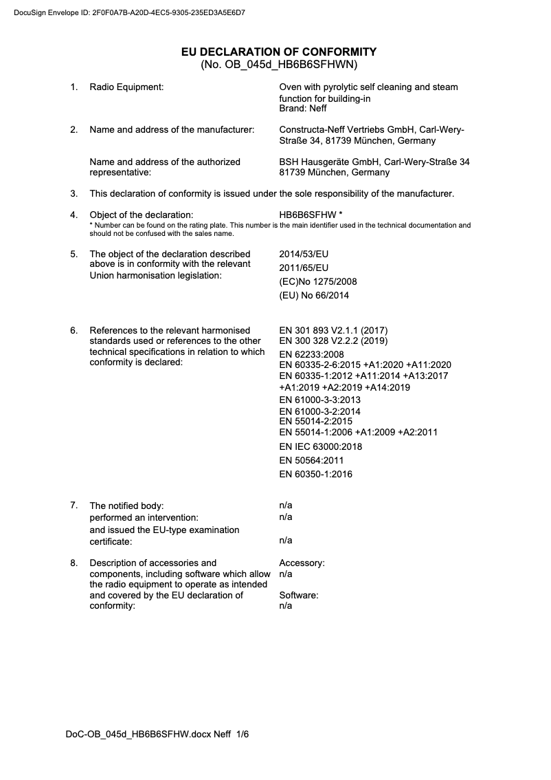 Page 1 de la notice Mode d'emploi Neff B58VT68G0