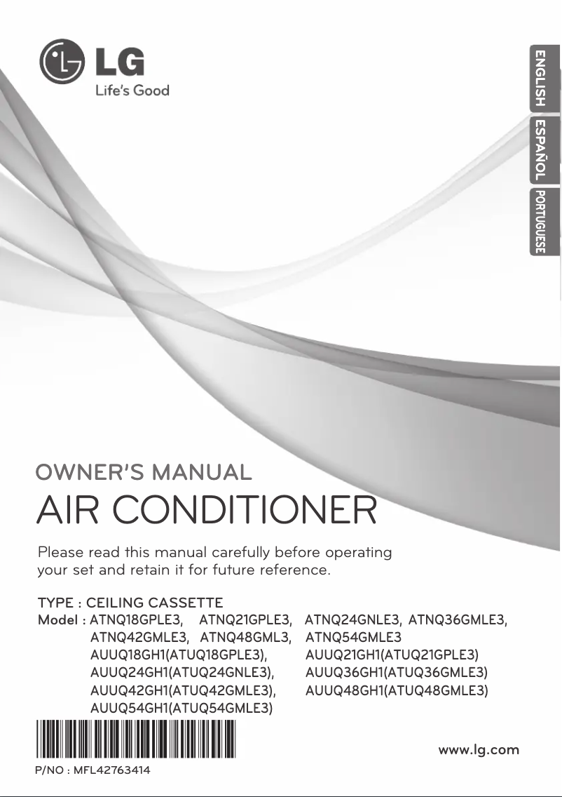 Page 1 de la notice Manuel utilisateur LG ATNQ48GMLE3