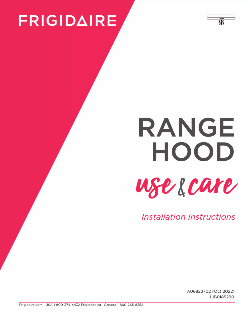 Page n°1 - Manuel utilisateur Frigidaire FCVW3052AB