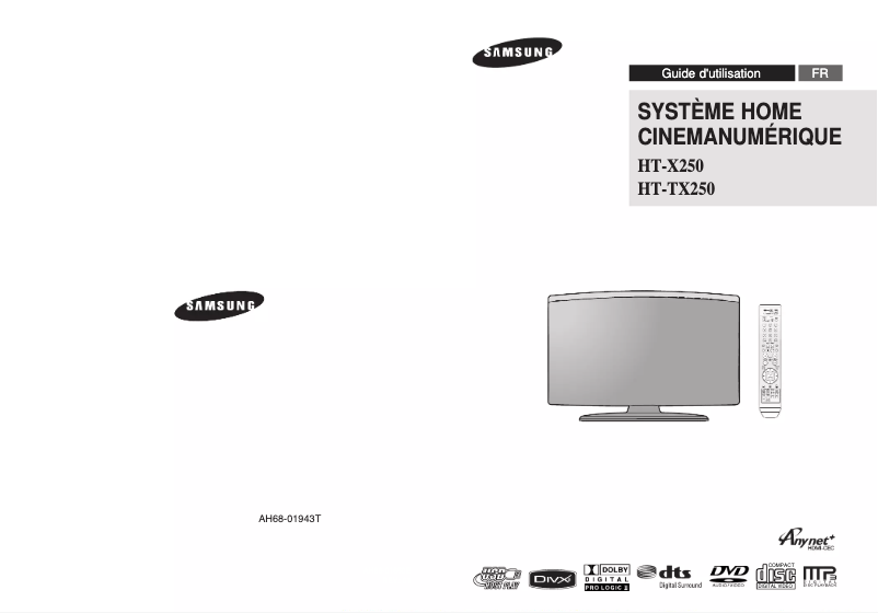 Page 1 de la notice Manuel utilisateur Samsung HT-TX250