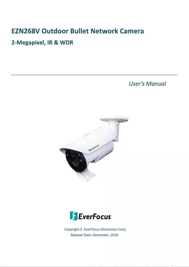 Page 1 de la notice Manuel utilisateur EverFocus EZN268V