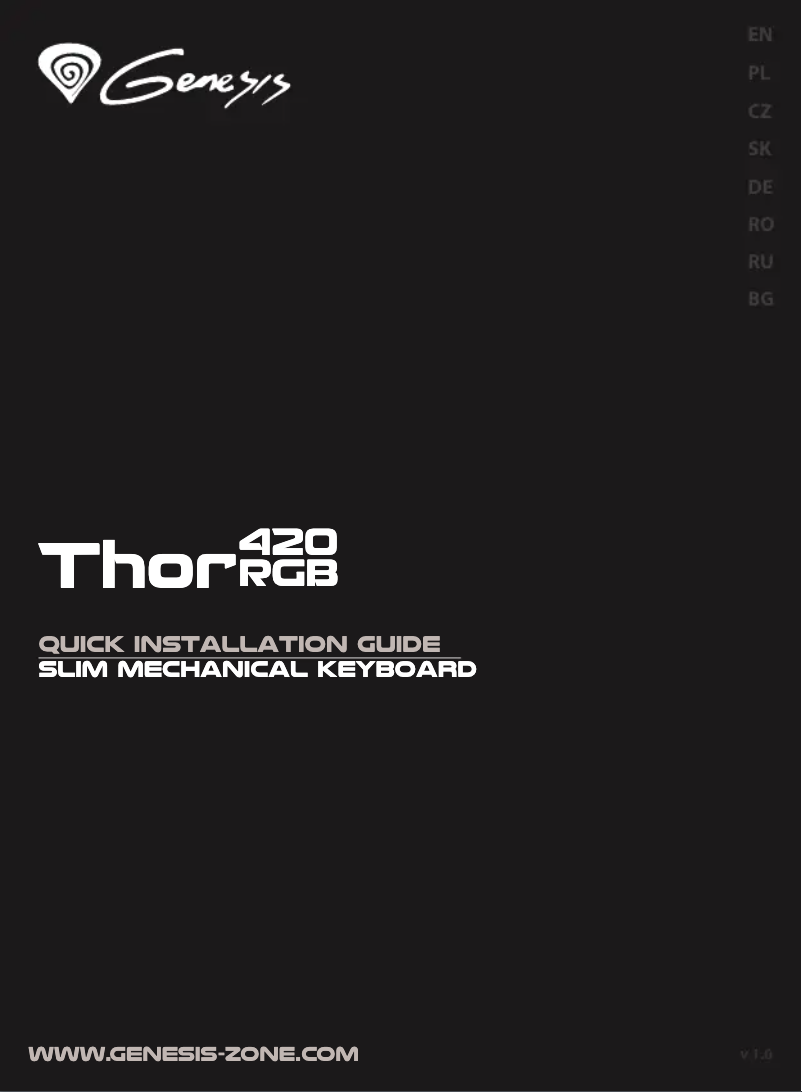Imagen de la primera página del manual del dispositivo Thor 420 RGB