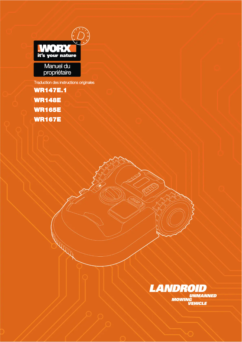 Page 1 de la notice Manuel utilisateur Worx Landroid WR147E
