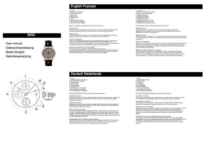 Page n°1 - Manuel utilisateur Davis 8050