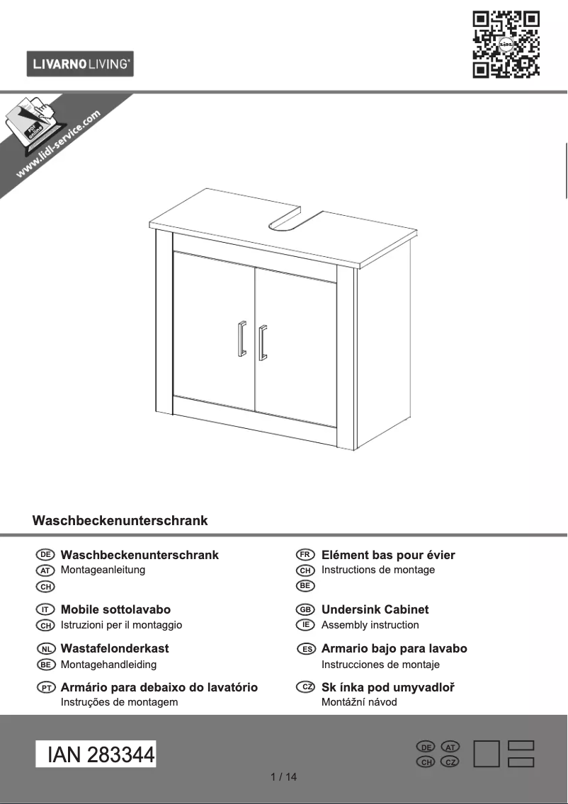Page 1 de la notice Manuel utilisateur Livarno Lux IAN 283344