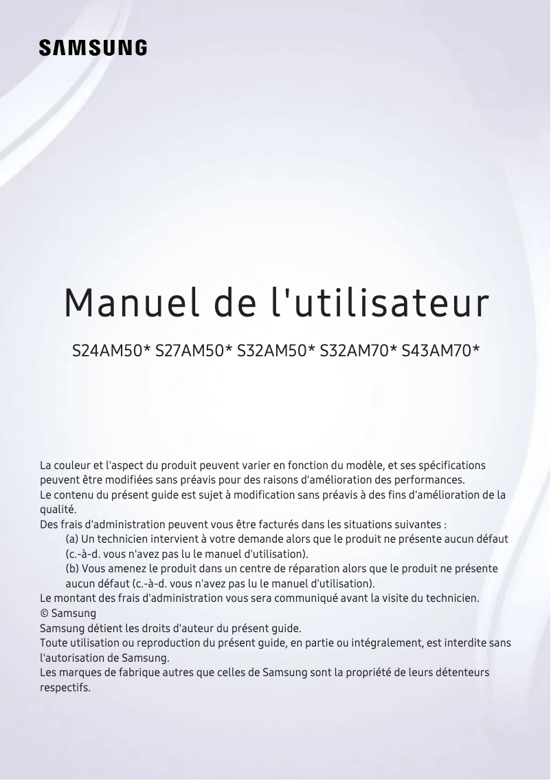 Image de la première page du manuel de l'appareil M7