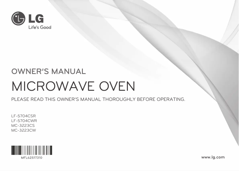 Page 1 de la notice Manuel utilisateur LG MC-3223CW