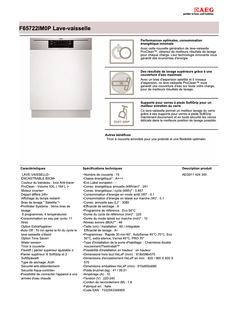Image de la première page du manuel de l'appareil F66782W0P