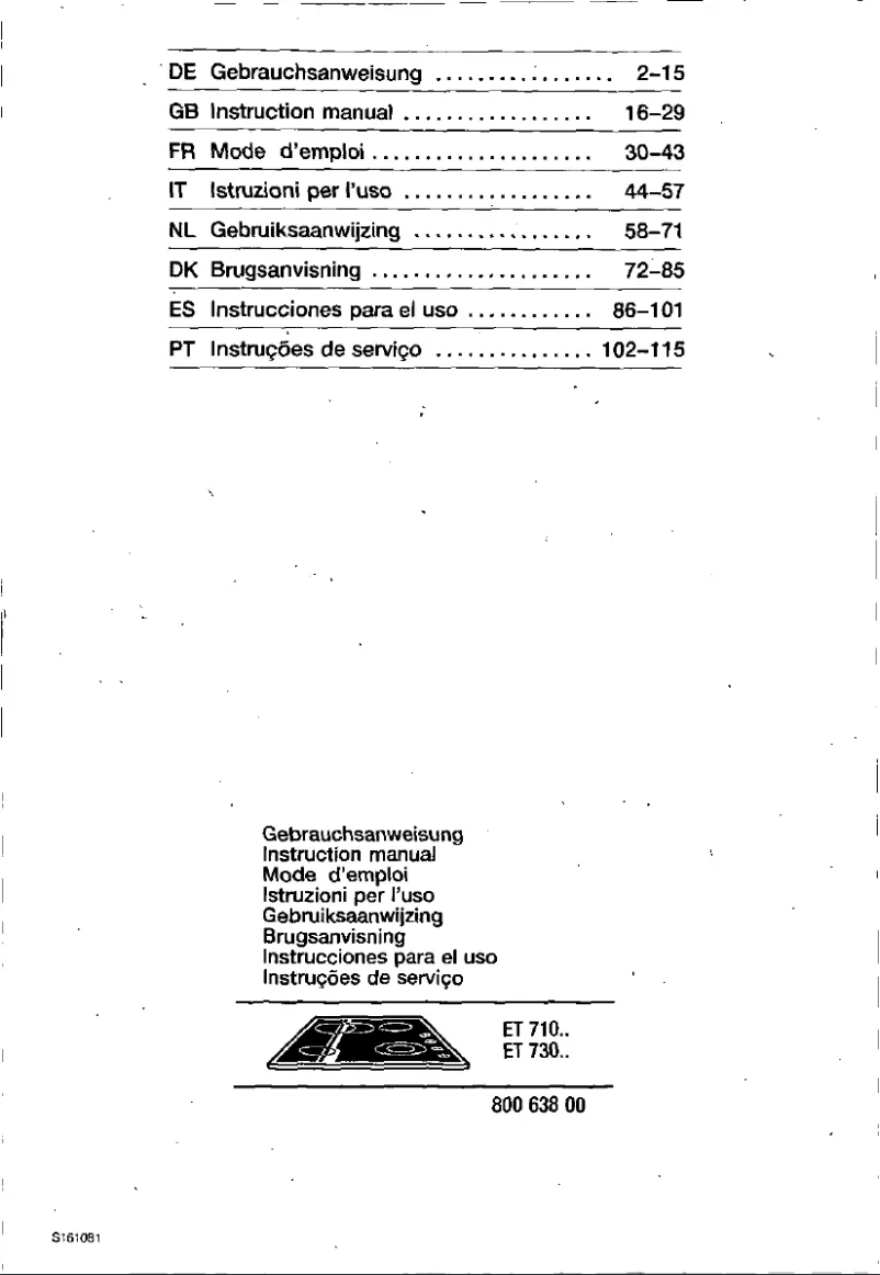 Page n°1 - Manuel utilisateur Siemens ET710601E