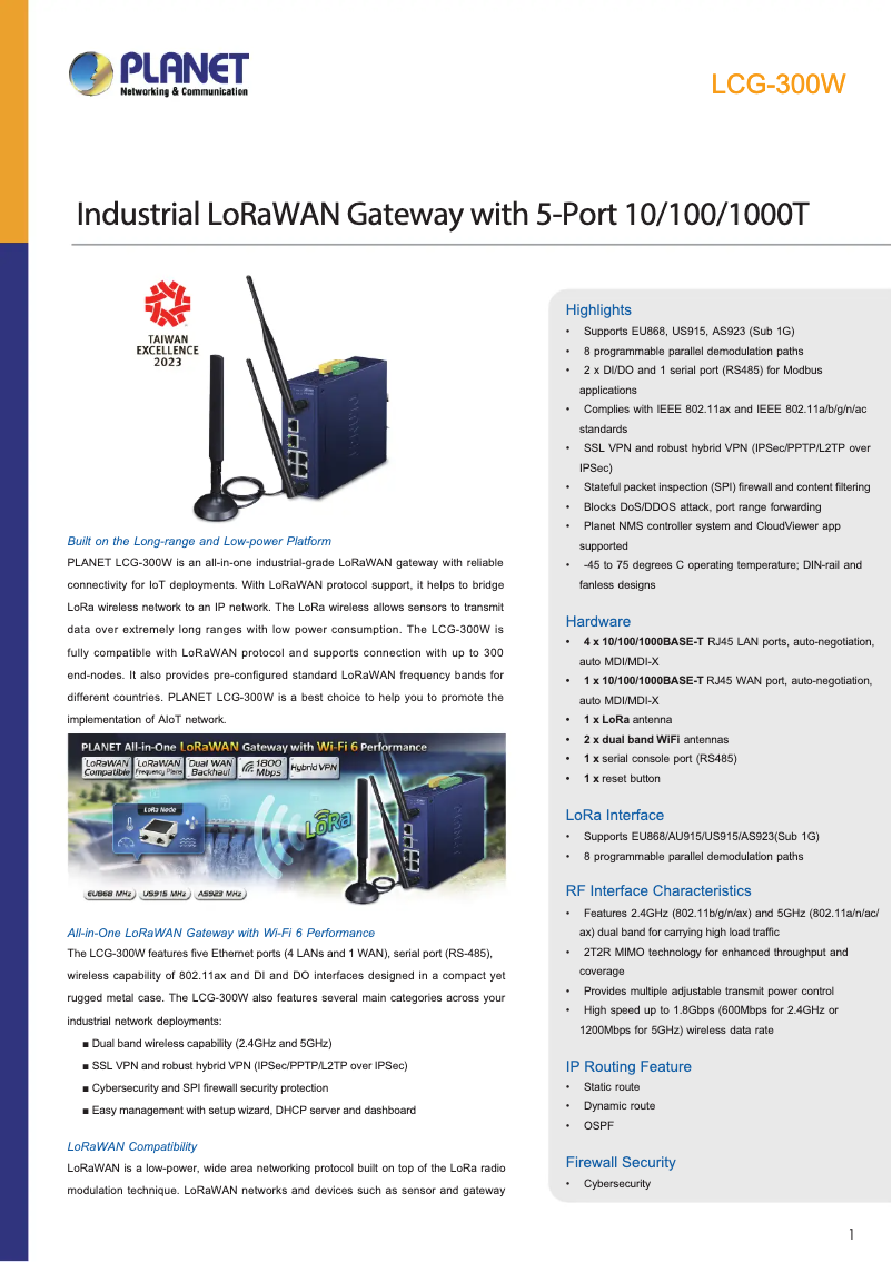 Image de la première page du manuel de l'appareil LCG-300W