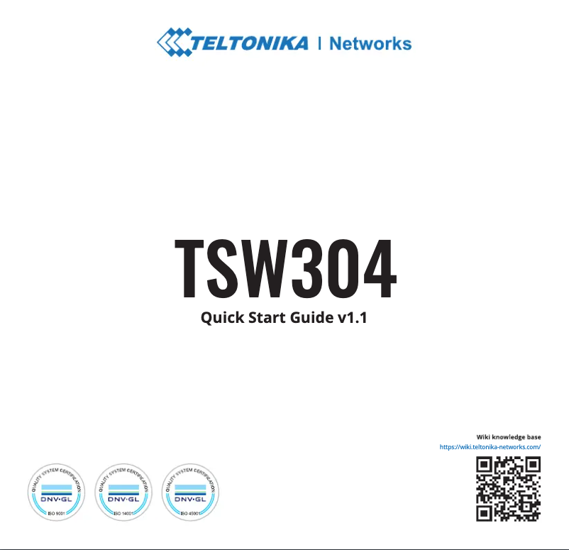 Image de la première page du manuel de l'appareil TSW304