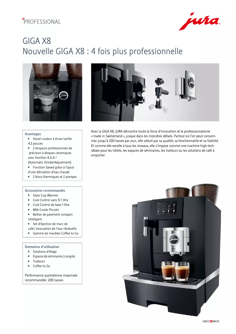 Image de la première page du manuel de l'appareil Giga X8