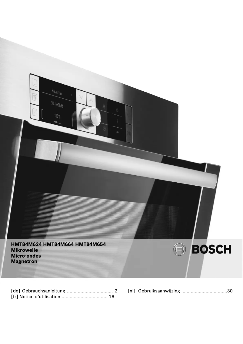 Page n°1 - Manuel utilisateur Bosch HMT84M654B