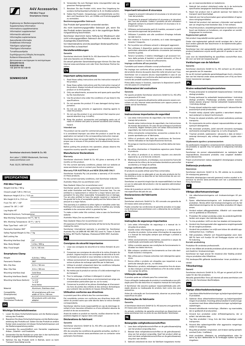 Image de la première page du manuel de l'appareil MKE 200