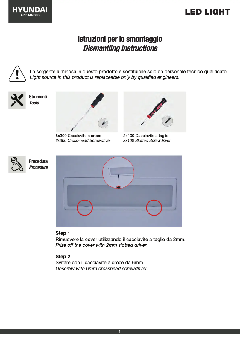 Page 1 de la notice Instructions / montage Hyundai MDHN58NV1XE2