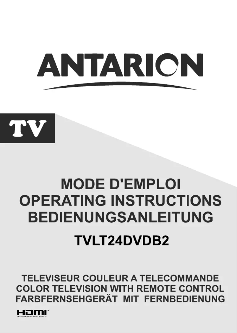 Page 1 de la notice Manuel utilisateur Antarion TVLT24DVDB2