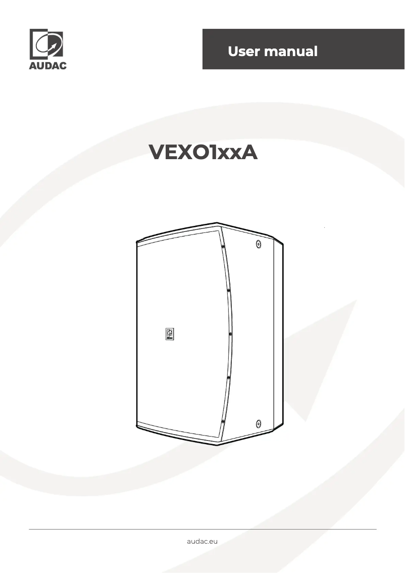 Page n°1 - Manuel utilisateur Audac VEXO115A